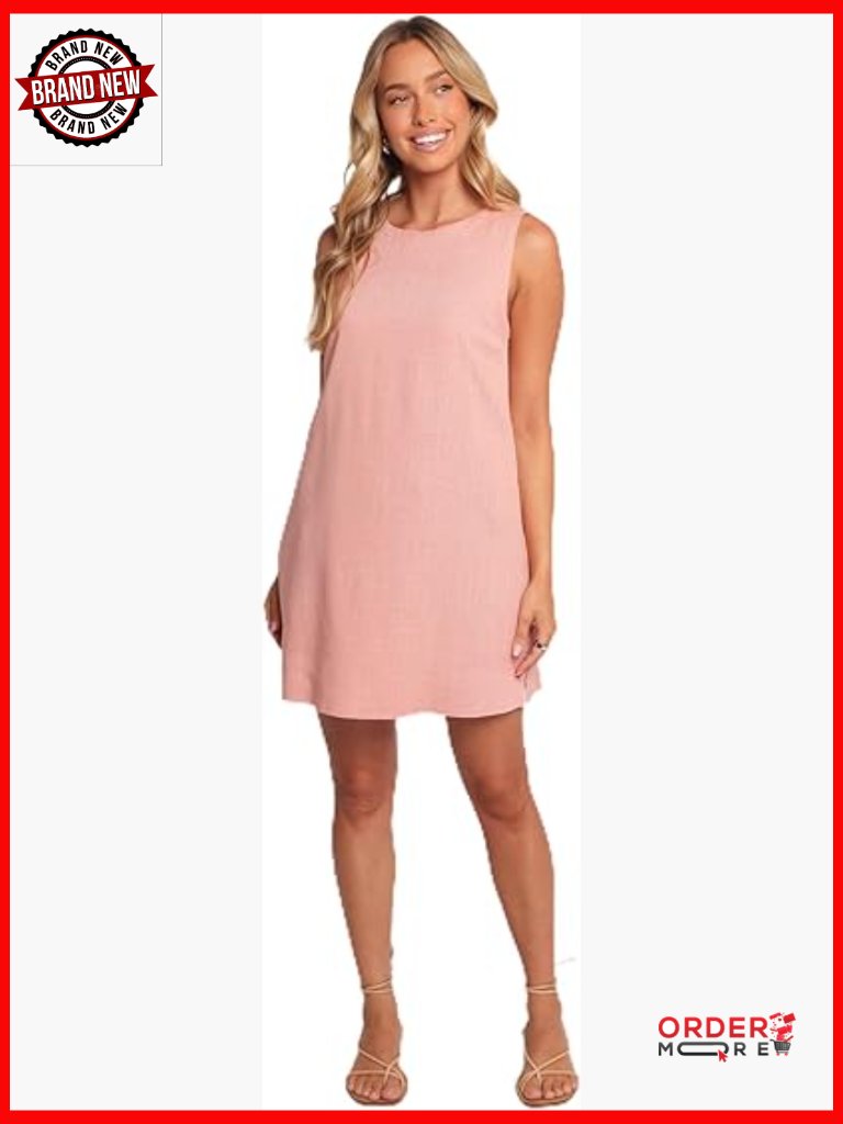 Mini A-Line Sleeveless Round Neck Dress Club Night Out
